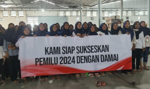 Ratusan Karyawan PT.Tjiwulan Kota Probolinggo Deklarasikan Pemilu Damai
